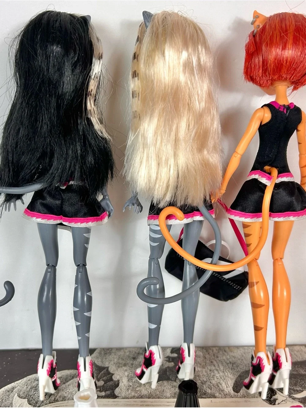 Monster High Fearleading Werecat Sisters 3 Toralei, Meowlody Purrsephone
